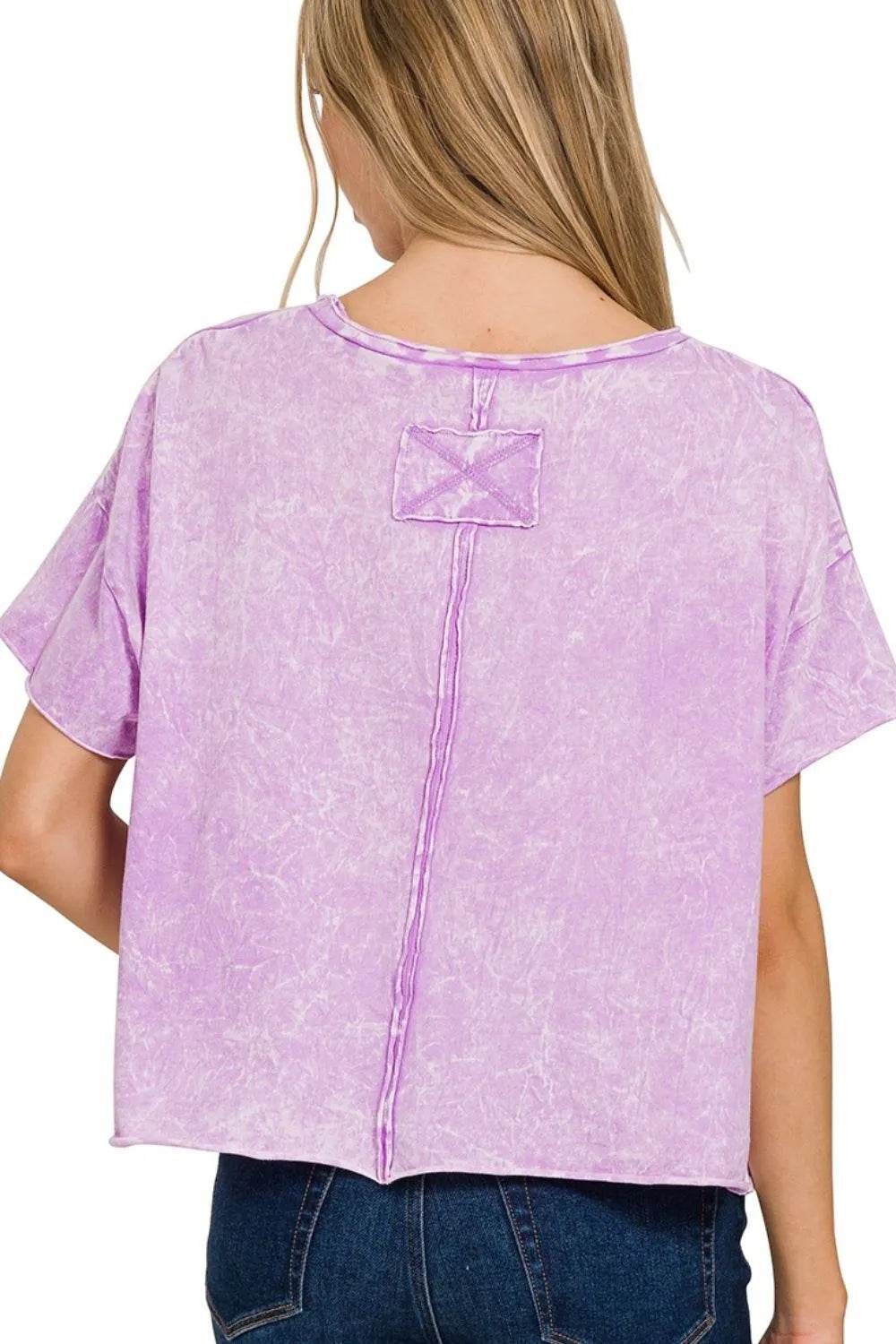 Zenana Washed Crew Neck Short Sleeve Crop Box Tee Trendsi b6a4206f-13ad-45b7-bcf9-6610de6a6f9b-Max-Origin