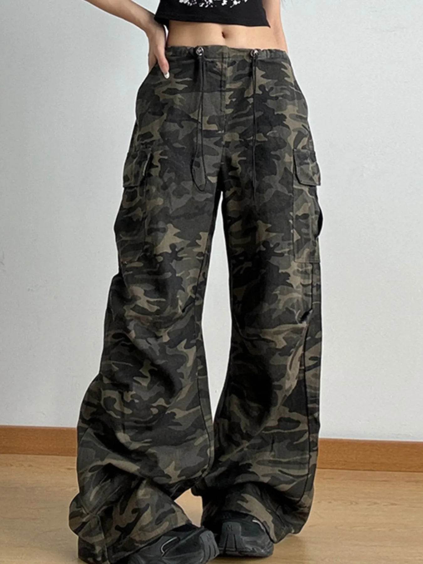 Drawstring Camouflage Cargo Wide Leg Jeans Camouflage Trendsi b6a85508-e6ff-4aa1-96fb-4dac50773e02-Max-Origin