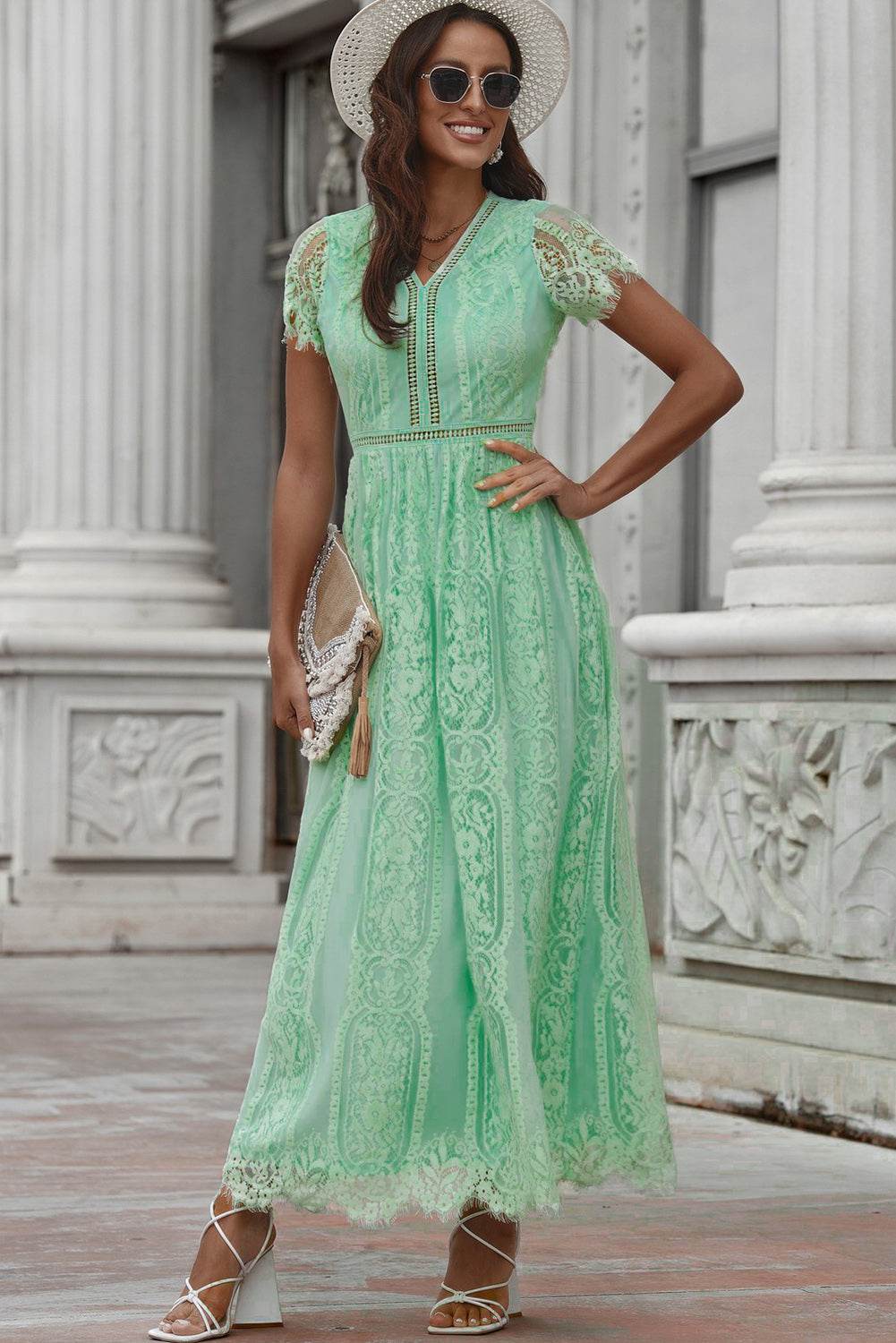 Scalloped Trim Lace Plunge Dress Trendsi b6caf5b280e64a26827d7b2d79f7d9bc-Max