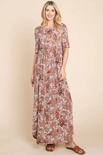 BOMBOM Printed Shirred Maxi Dress Trendsi b6decaba-842a-4b89-ba89-38ef79a14c9c-Max