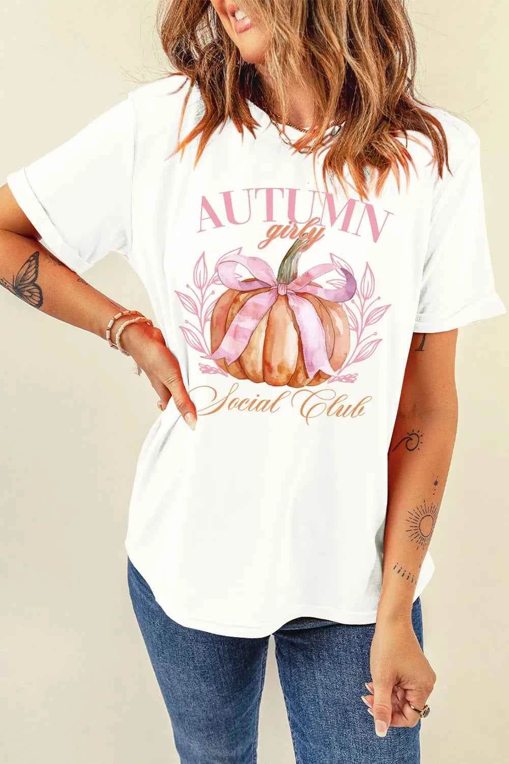 Pumpkin Graphic Round Neck Short Sleeve T-Shirt Trendsi b6dfecc6-ebe3-4bc3-9931-75b952ea66a7-Max