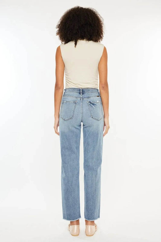 Kancan Ultra High Rise Distressed Straight Jeans Trendsi b71035a1-1db5-43e3-a134-8240cde15fe5-Max