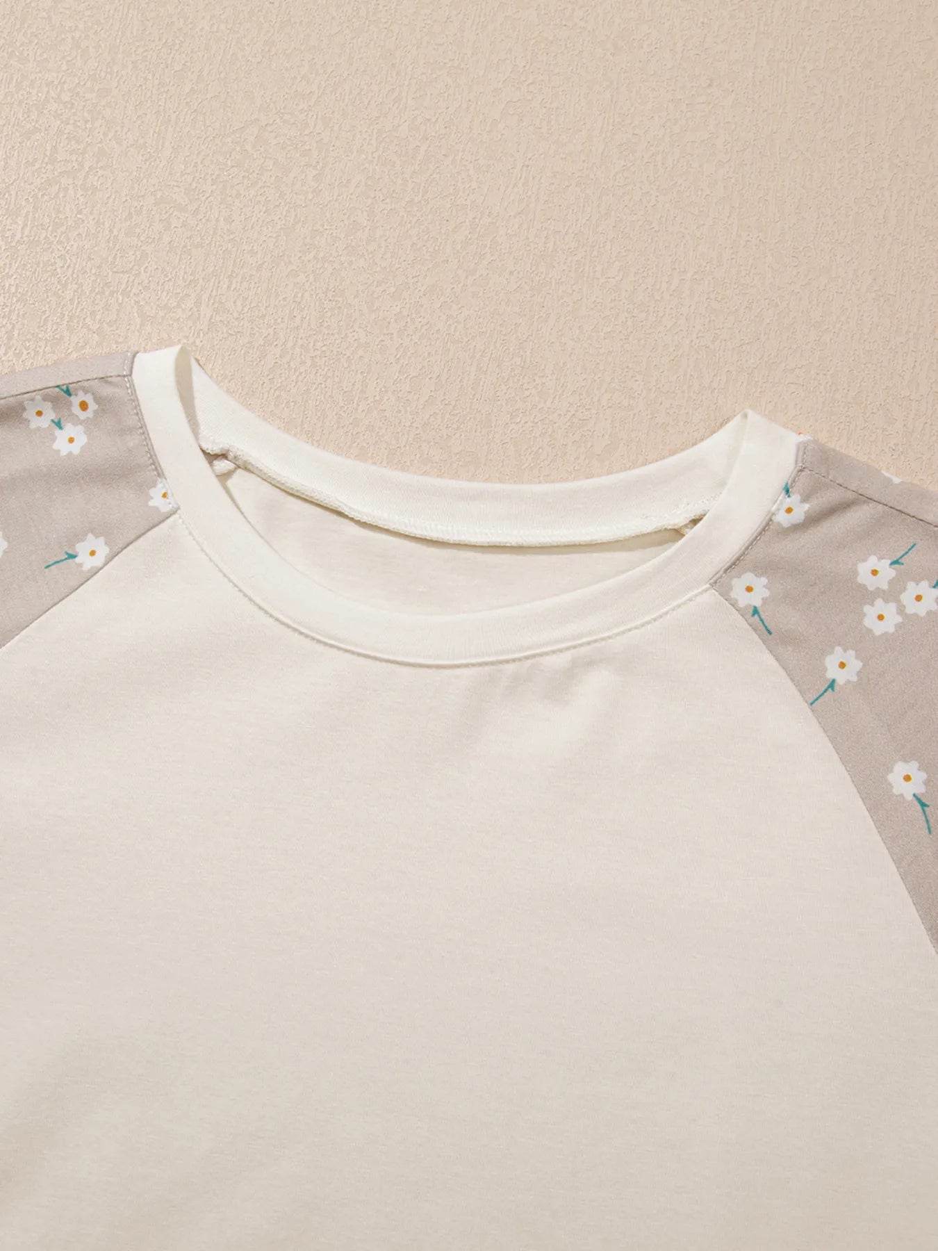 Floral Print Color Block Raglan Sleeve T Shirt Trendsi b73be594e3464de6bb84123c994024e5-Max-Origin