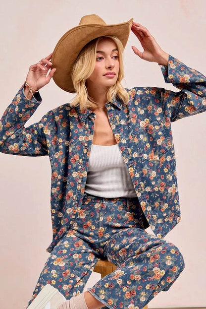 BiBi Washed Floral Print Denim Jacket Trendsi b73f9d61294049aa8d304f8484815dc9-Max-Origin