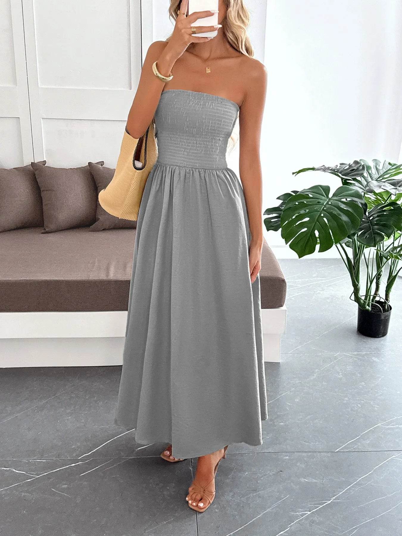 Smocked Tube Maxi Dress Trendsi b761aefb-0934-401b-81d2-858ebb95b54a-Max-Origin