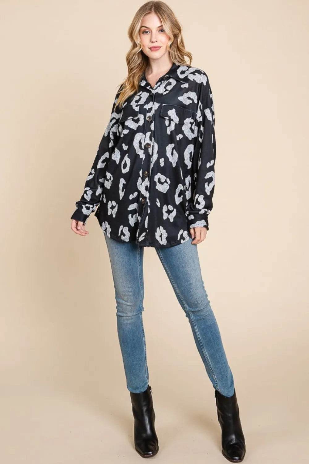 BOMBOM Animal Print Button Up Knit Shacket Trendsi b77cca66-5122-496c-9c53-364e57e8879d-Max