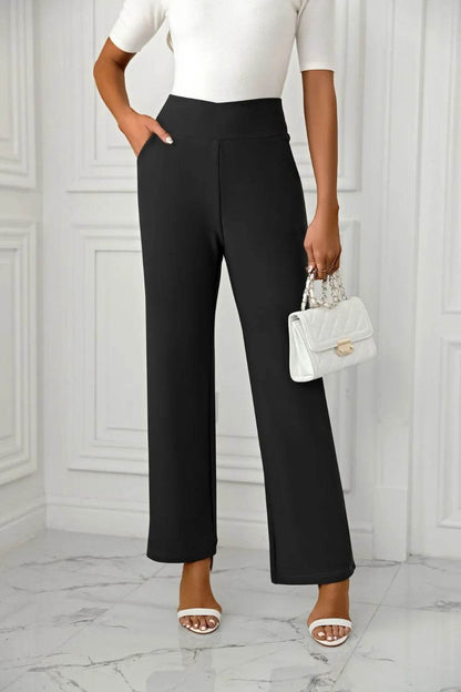 High Waist Straight Leg Pants Black Trendsi b7b9b5d1-25a7-4863-8bc7-782f73101098-Max