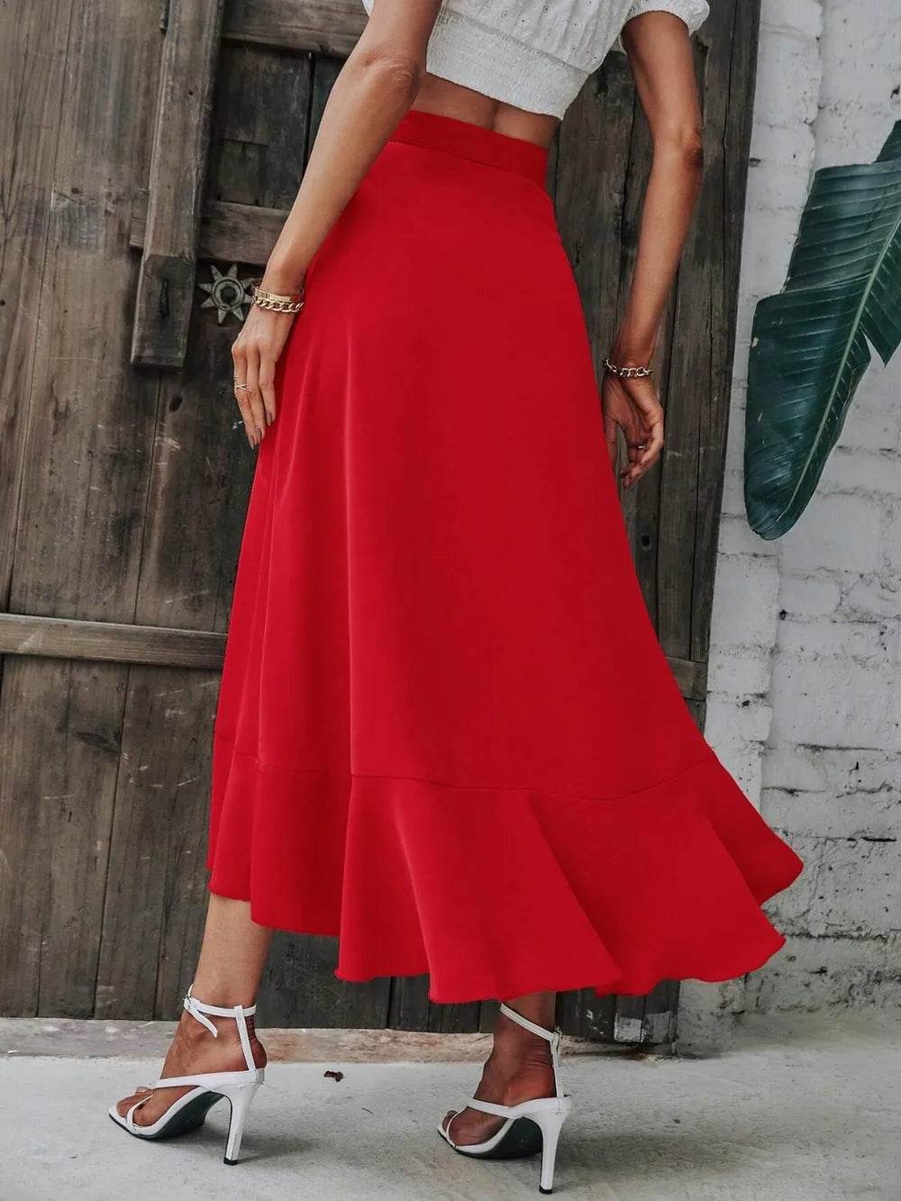 Tied Ruffled Midi Skirt Trendsi b7f41703-12da-49c2-8efe-7812047e1424-Max