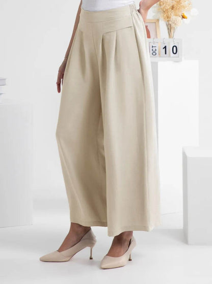 FAM-FAM Wide Leg Elastic Waist Pants Cream Trendsi b8269d87-027d-477a-ab1e-6c6be0183853-Max