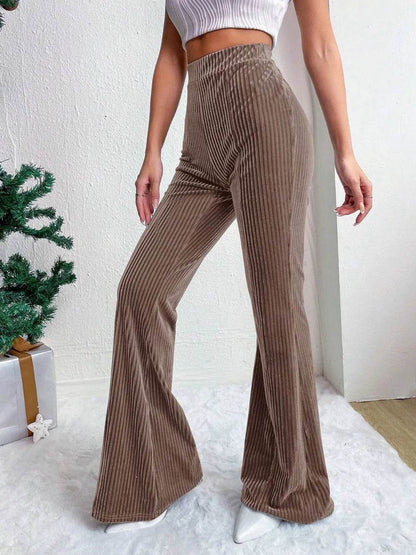 High Waist Flare Pants Trendsi b83a6d92-6f4e-40b8-af18-a59270da2f0e-Max