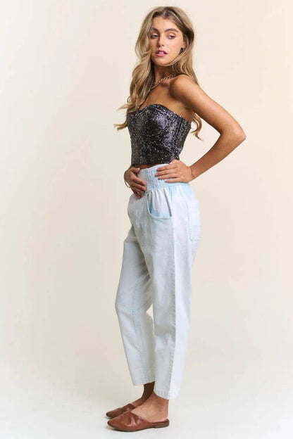 J.NNA Sequin Strapless Bustier Top Trendsi b84b8f03-cea6-465b-9144-a51f506cc7c4-Max