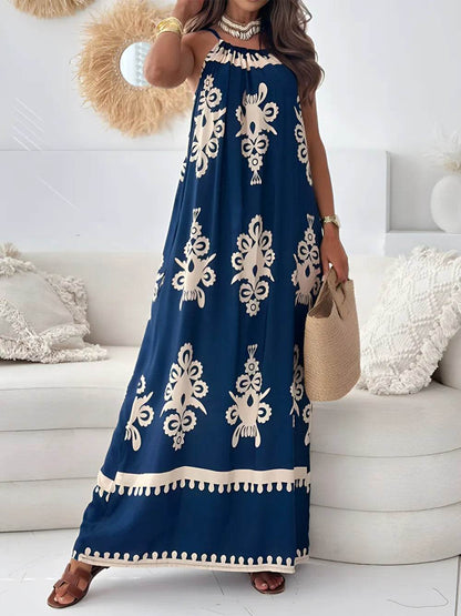 Printed Spaghetti Strap Sleeveless Maxi Dress Navy Trendsi b84f5950-38ce-47ce-bf89-4d11f8658e7e-Max