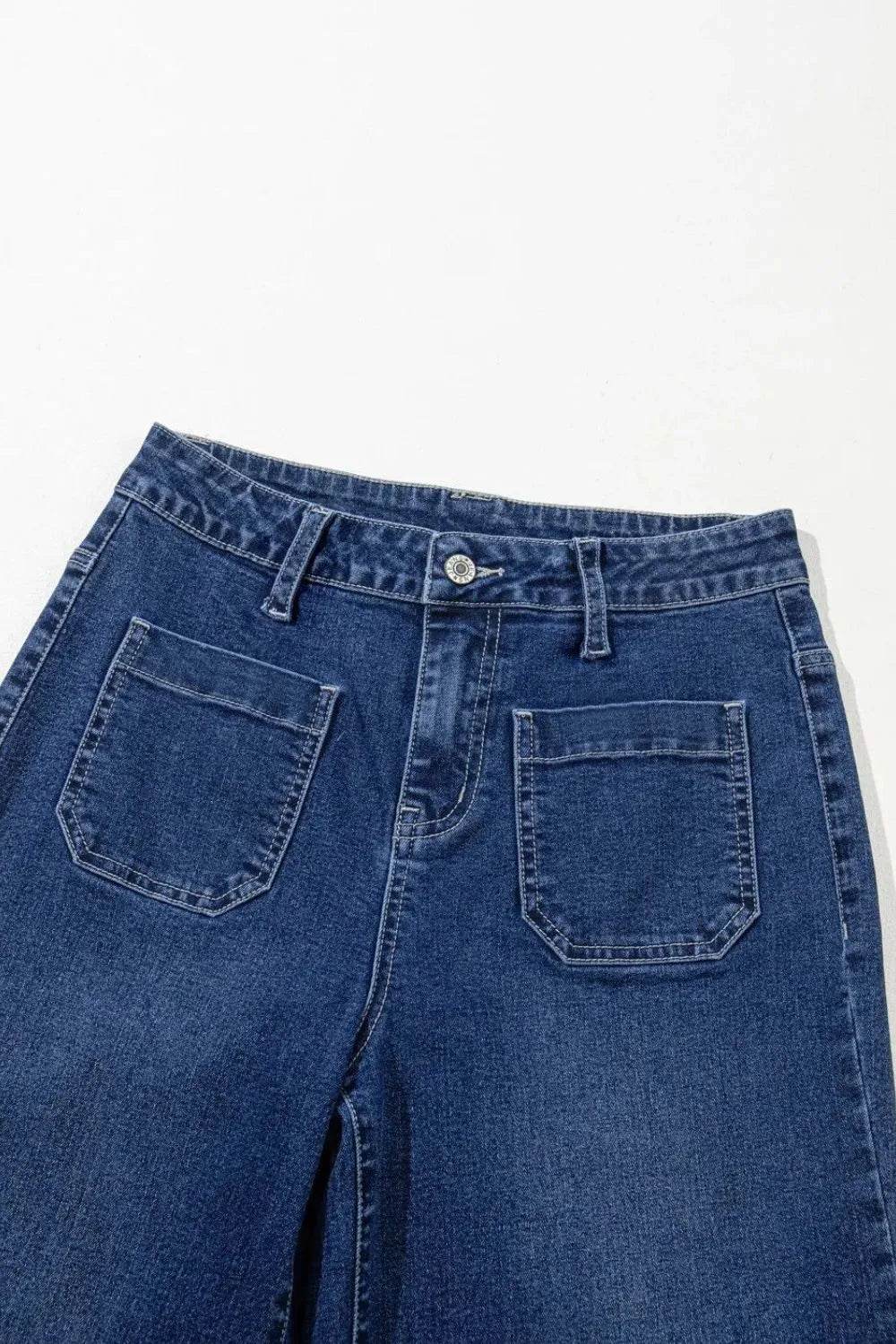 Front Pocket Patch High Waisted Wide Leg Jeans Trendsi b874b464-8e81-4186-a06e-66589fc12e54-Max