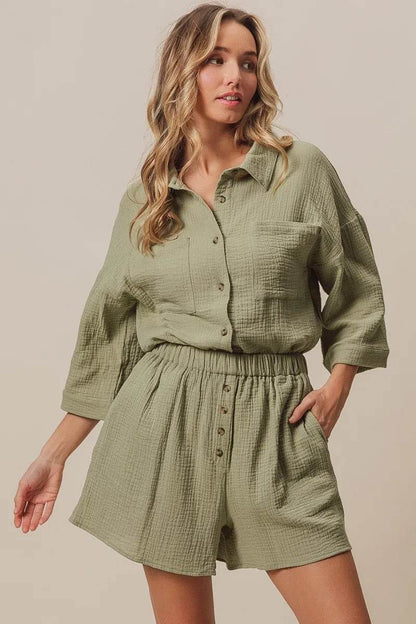 BiBi Crinkle Gauze Shirt and Short Set Trendsi b8e2d1b9b3d641829101643c855dcdcd-Max-Origin