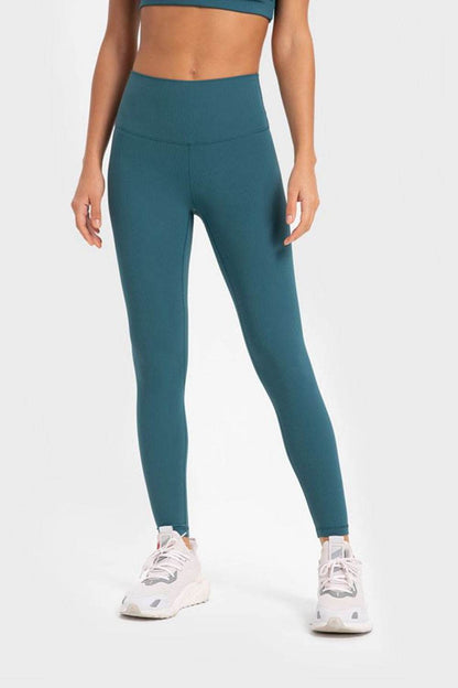 Millennia Highly Stretchy Wide Waistband Yoga Leggings Teal Trendsi b91b15a1d33a4caabbb6793c4f2a636b-Max