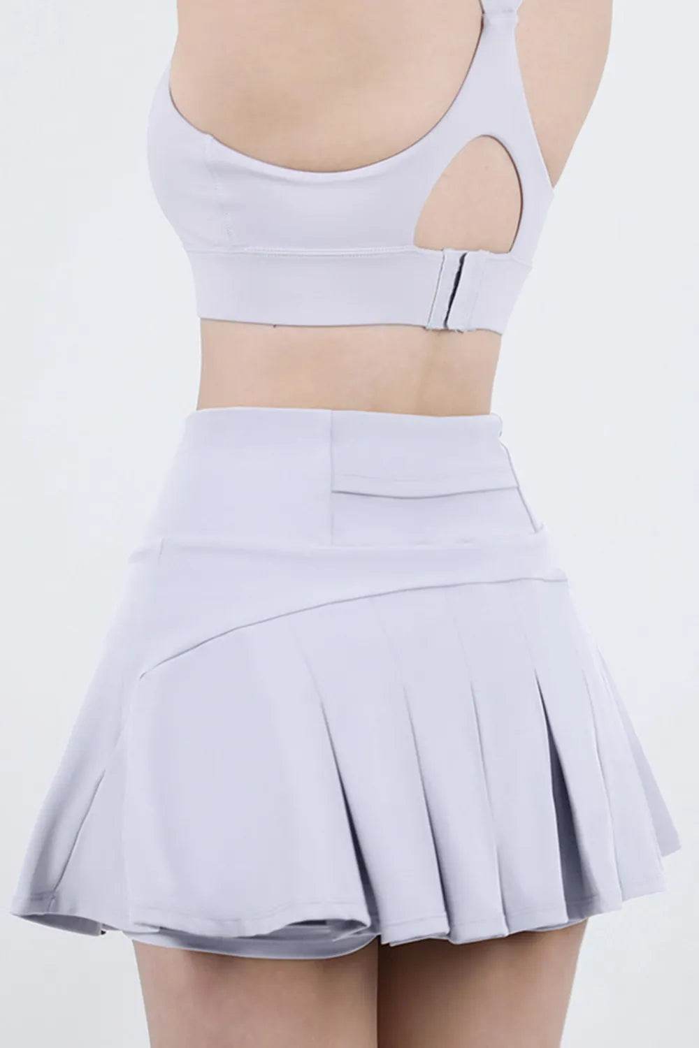 High Waist Pleated Active Skirt Trendsi b931a2ef-1b20-4431-b047-1a2820481bdf-Max