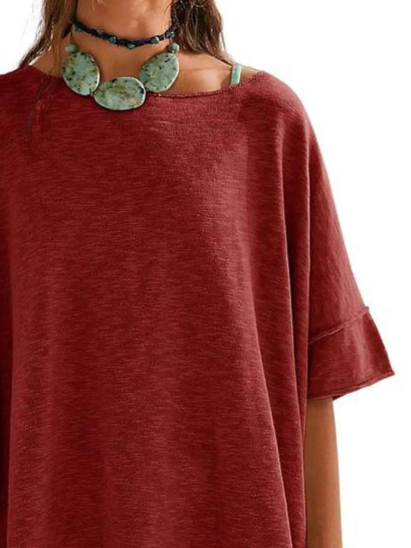 Oversized Round Neck Drop-Shoulder T-Shirt Trendsi b93bc66b-8861-4559-9ad8-8567440d384a-Max-Origin