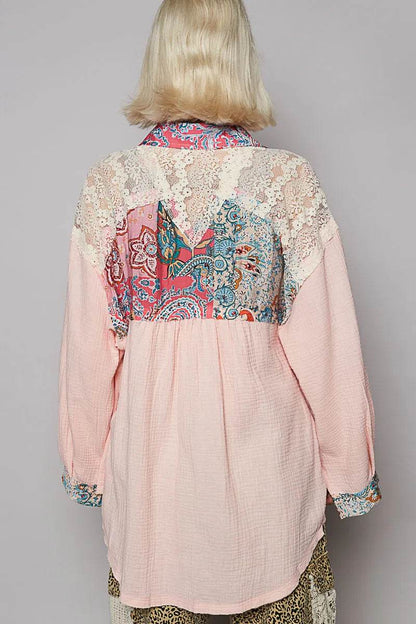 POL Lace Patchwork Floral Trim Long Sleeve Shirt Trendsi b94431c3-b420-4bf3-ac3d-e75942787858-Max-Origin