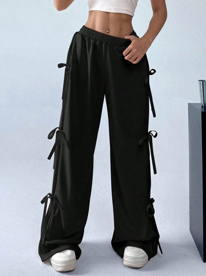 Cargo Wide Leg Pants with Side Tie Details Trendsi b97d3c53d127418eaa5be861422a5a0b-Max-Origin