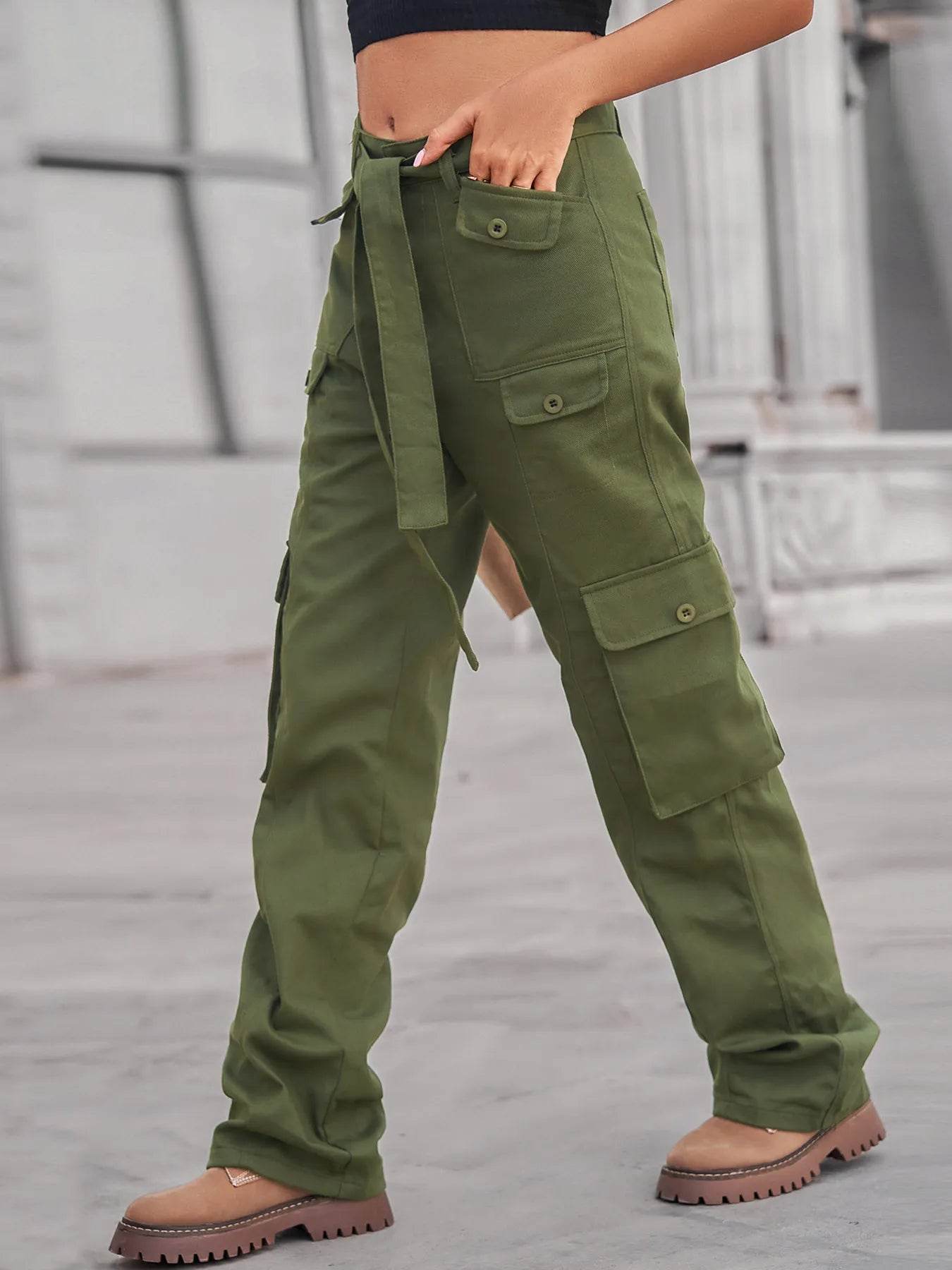 High-Waisted Multi-Pocket Cargo Jeans Trendsi b99e725cd64d4cea88883c1db7ad53bb-Max-Origin