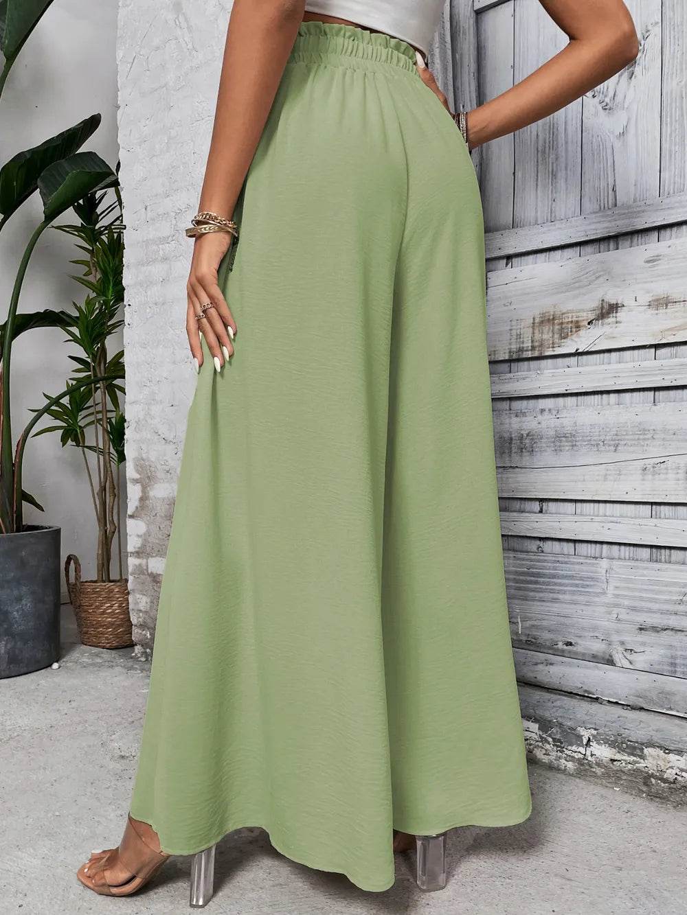 Honey Tied High Waist Wide Leg Pants Trendsi b9ac204d-e618-498e-858f-5214c5c90ee3-Max