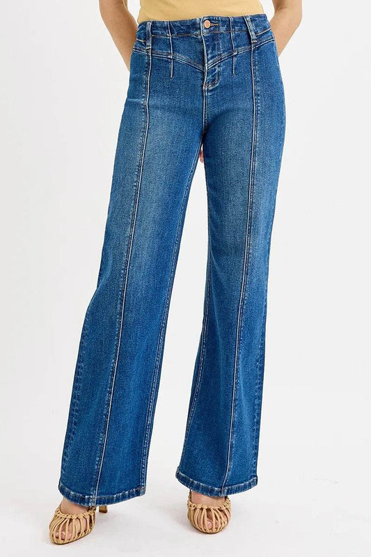 RISEN Seam Detail Wide Leg Jeans Dark Trendsi b9cda52c-5835-4eda-8b1d-7799c537bc7c-Max-Origin