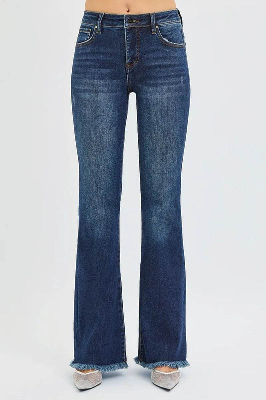 RISEN Full Size Tummy Control Mid Rise Flare Jeans Plus Size DARK Trendsi ba5d7cd711834c43b9b9789fbeb4cd95-Max-Origin