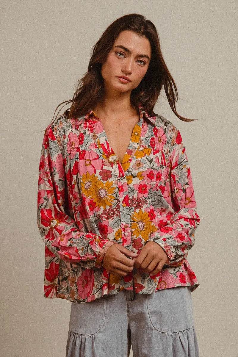 BiBi Woven Floral Printed Shirt Top Trendsi ba74bbcb778f49f9ad10dcbf322350fe-Max-Origin