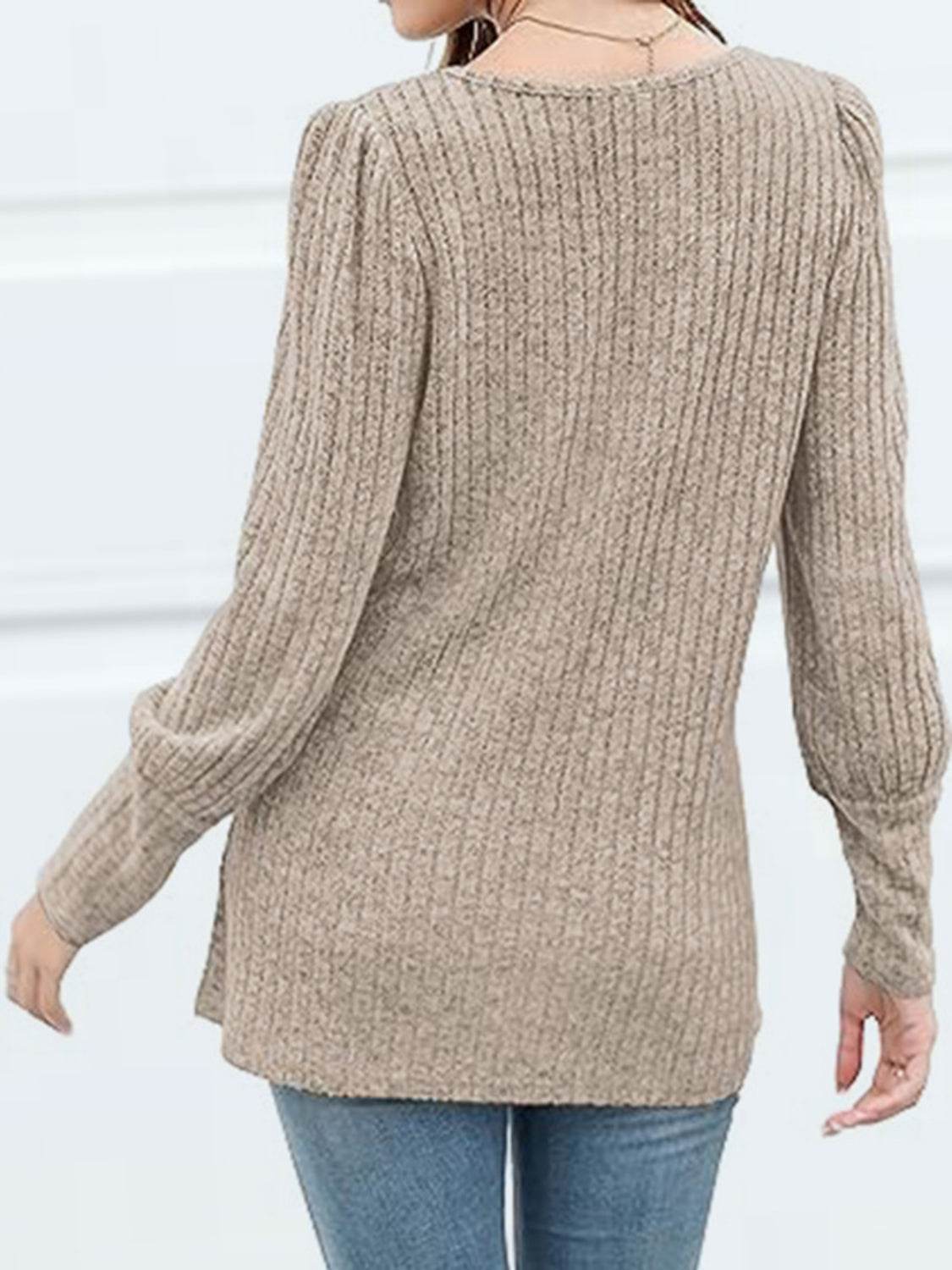 Decorative Button Square Neck Top Trendsi ba81eb5cf47448859506c9af3d11332b-Max