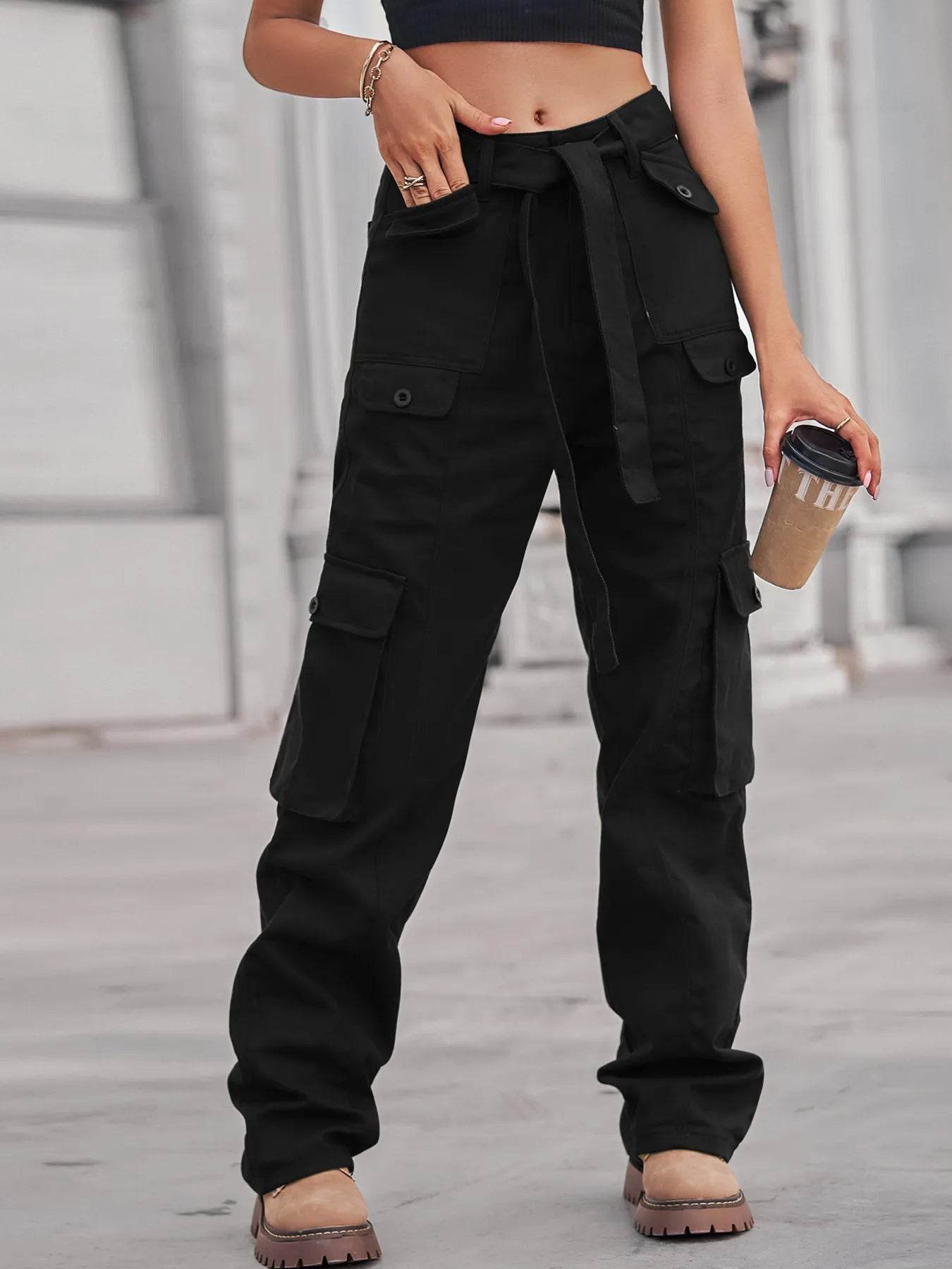 High-Waisted Multi-Pocket Cargo Jeans Trendsi ba837f164fe54d47901c23e2ba615d5e-Max-Origin