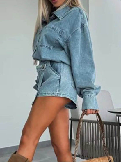 Button-Front Shirt and Mini Skirt Oversized Denim Set Trendsi baa0dc31-c6e2-4661-896a-10245e905a95-Max-Origin