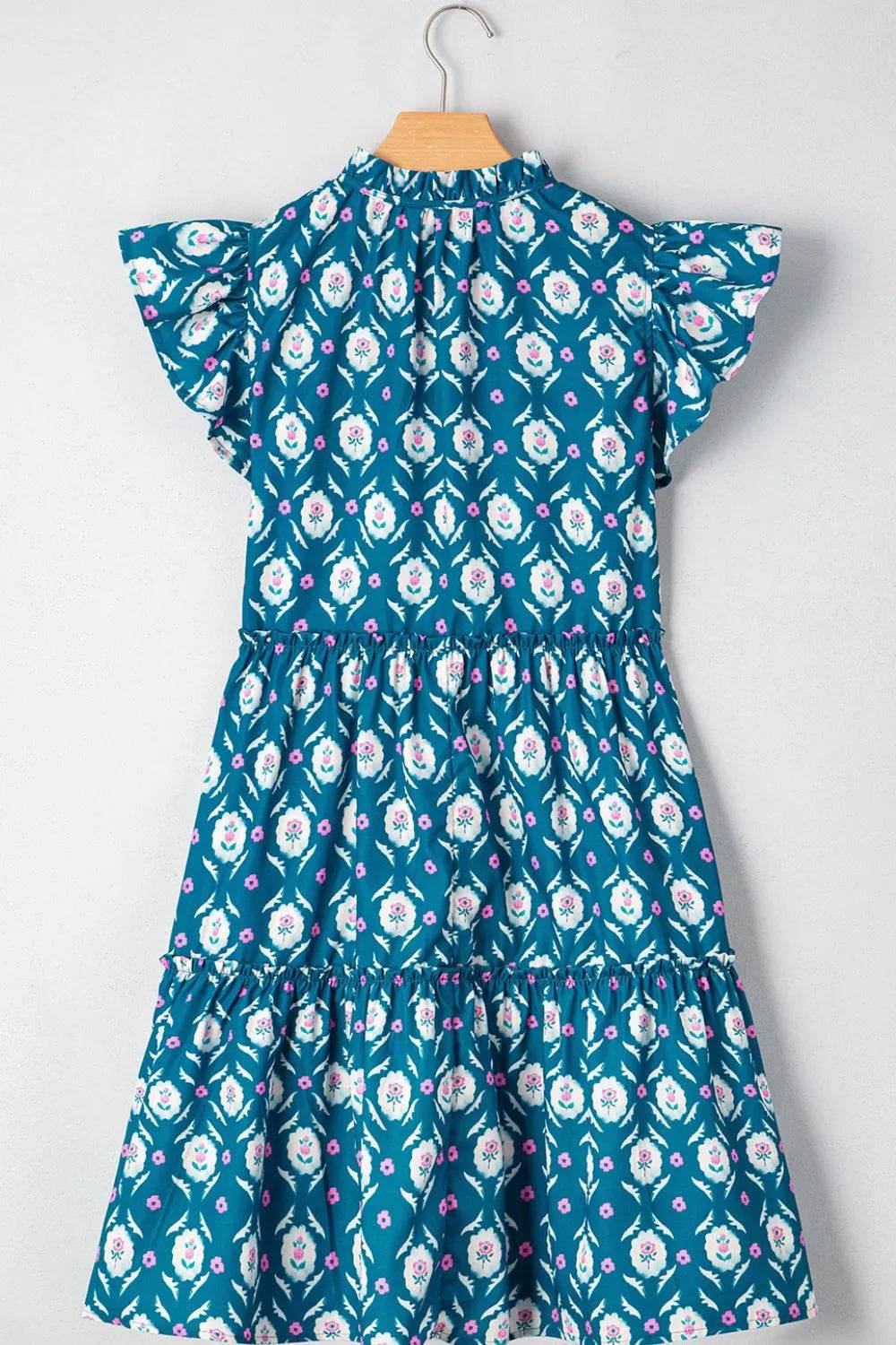 Printed Tie Neck Ruffled Cap Sleeve Dress Trendsi babedc1e-28b0-452b-9560-5d1d2ab8a136-Max-Origin