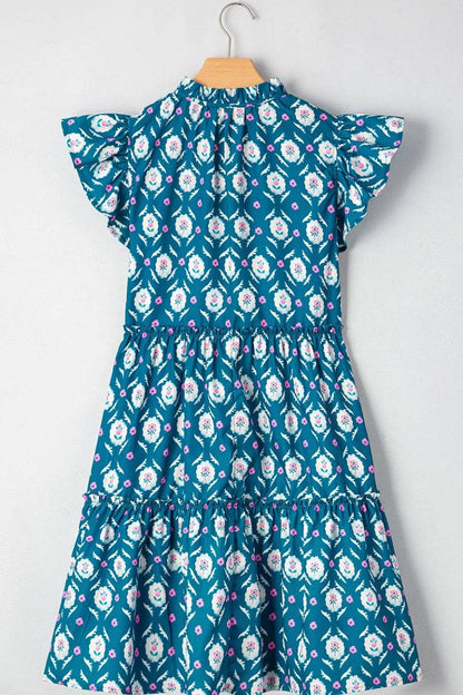 Printed Tie Neck Ruffled Cap Sleeve Dress Trendsi babedc1e-28b0-452b-9560-5d1d2ab8a136-Max-Origin