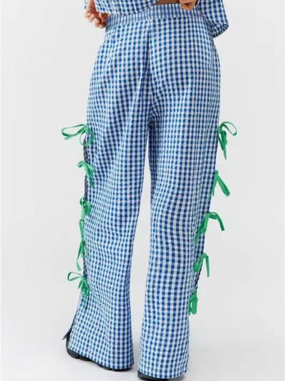 Side Tied Plaid Pants Trendsi badf247a-25b6-4eaa-adaa-af2577235c43-Max