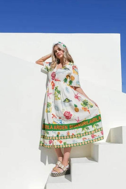 VERY J Button Down Printed Midi Dress Ivory Mix Trendsi bb275f8e6c7044549bf592f54dcb3873-Max-Origin