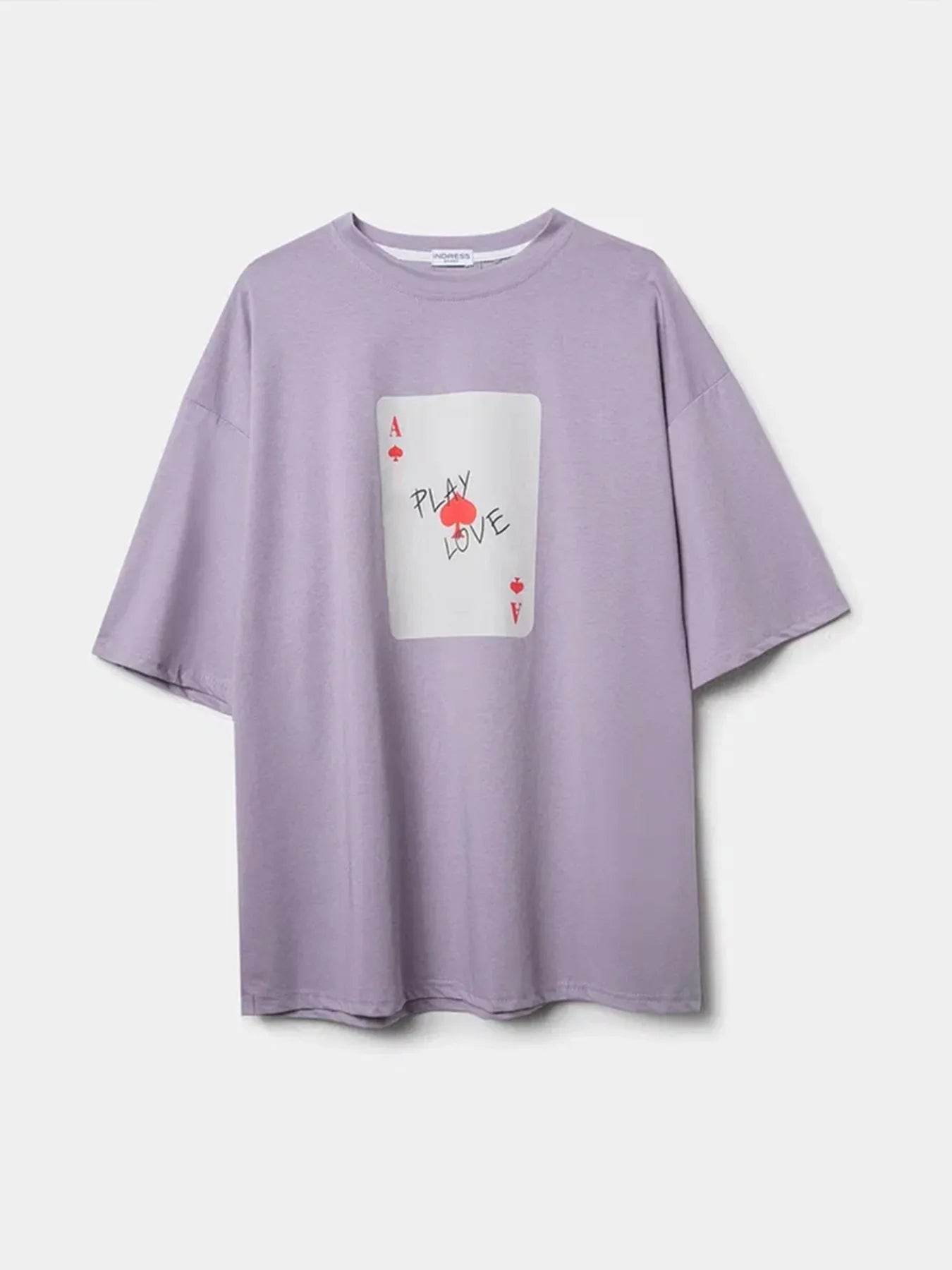 Graphic Round Neck Half Sleeve T-Shirt Trendsi bb3c3647220d418abcb1bee1d3f7043d-Max-Origin