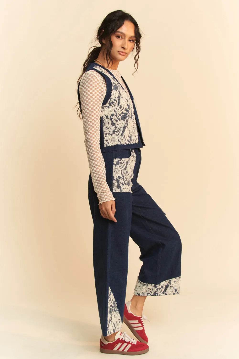 Davi & Dani Lace Applique Wide Leg Jeans Trendsi bb44dcac-3a53-415d-8d37-a29929294ddb-Max