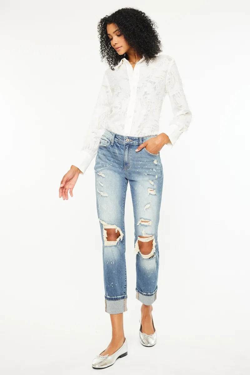 Kancan High Rise Distressed Boyfriend Fit Jeans Trendsi bb483bb2-594a-44b1-b2a2-ec77e232d480-Max-Origin
