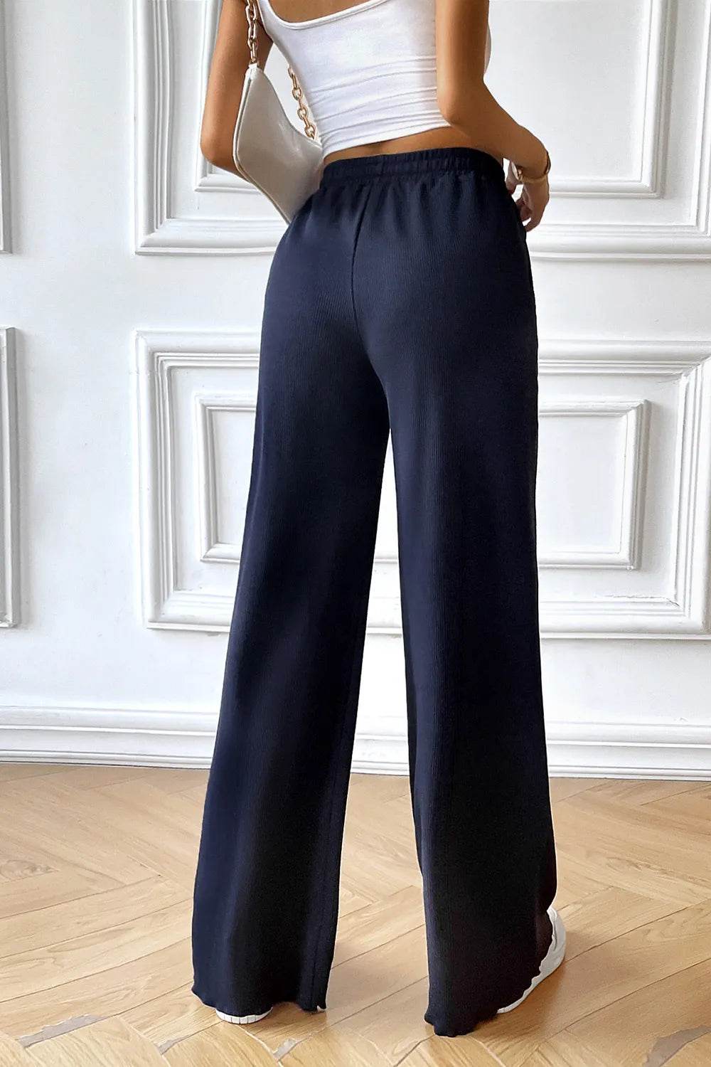 Devine Drawstring Wide Leg Pants with Pocketed Trendsi bb617599-9996-49a5-b650-f19b4e88a6dd-Max