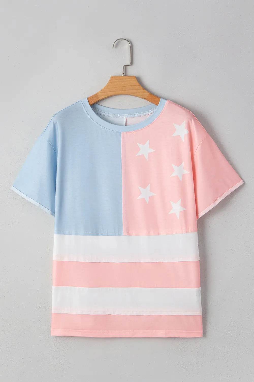 Patriotic Star Color Block T-Shirt Trendsi bba7f949-6643-46d4-bfd5-6e9b17c3369a-Max-Origin