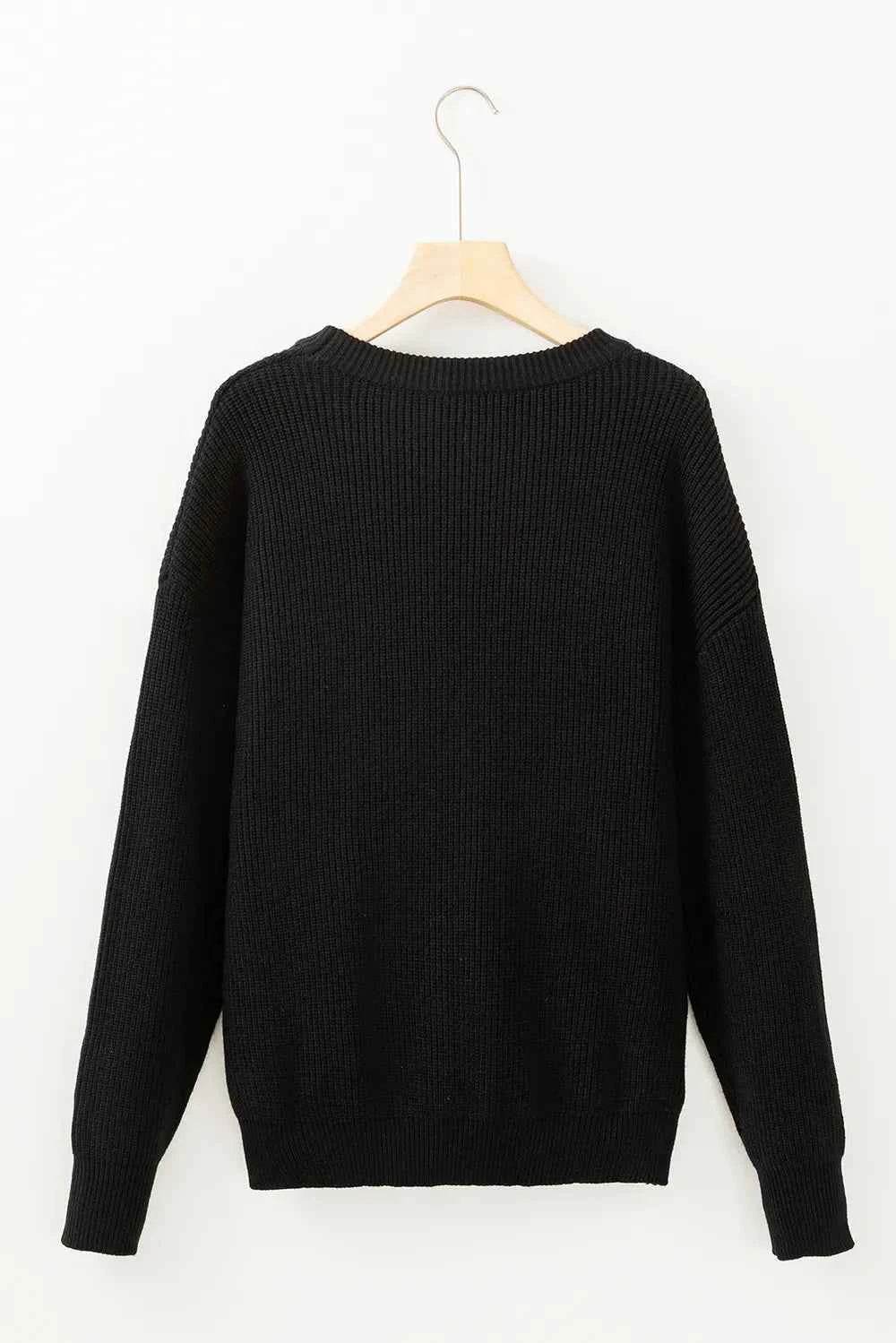 HELLO PUMPKIN Round Neck Long Sleeve Sweater Trendsi bc14f0f4-bb59-4169-b2cd-fd3e77651ac1-Max