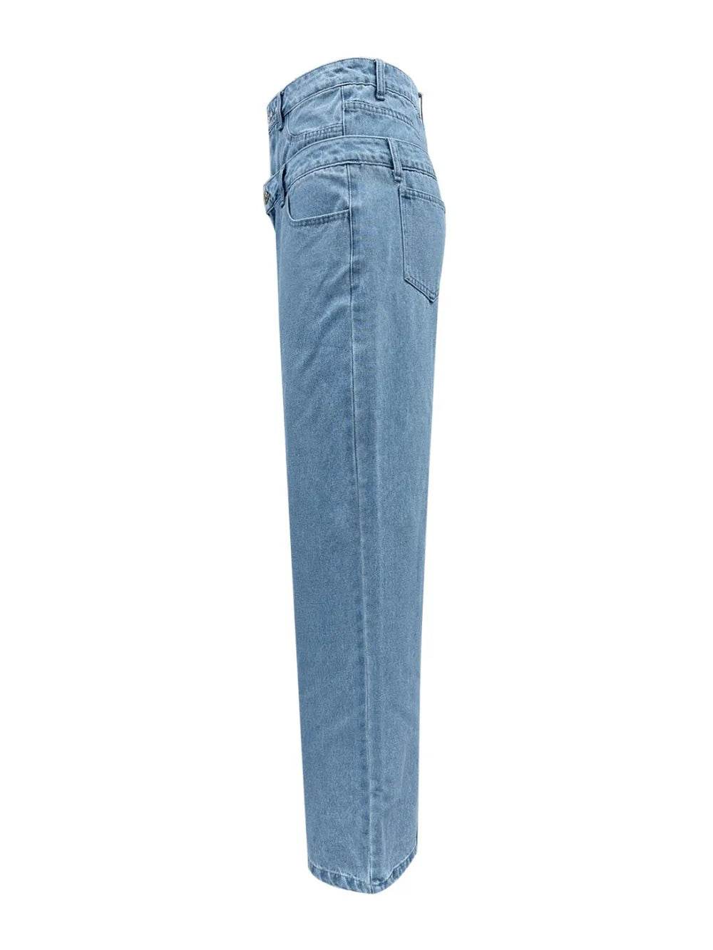 Faux Layered High Waist Jeans Trendsi bc68e495-2aca-4bb6-8de0-3348448db510-Max