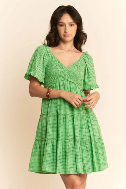 Davi & Dani Jacquard Checker Smocking Tiered Dress Trendsi bcdbf624-6001-4319-bf0a-27357e60dc93-Max-Origin