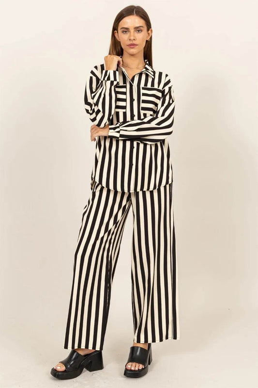 HYFVE Striped Button Up Shirt and Pants Set Black Trendsi bceed6f4-7cda-4203-acd0-b09666dfb97c-Max