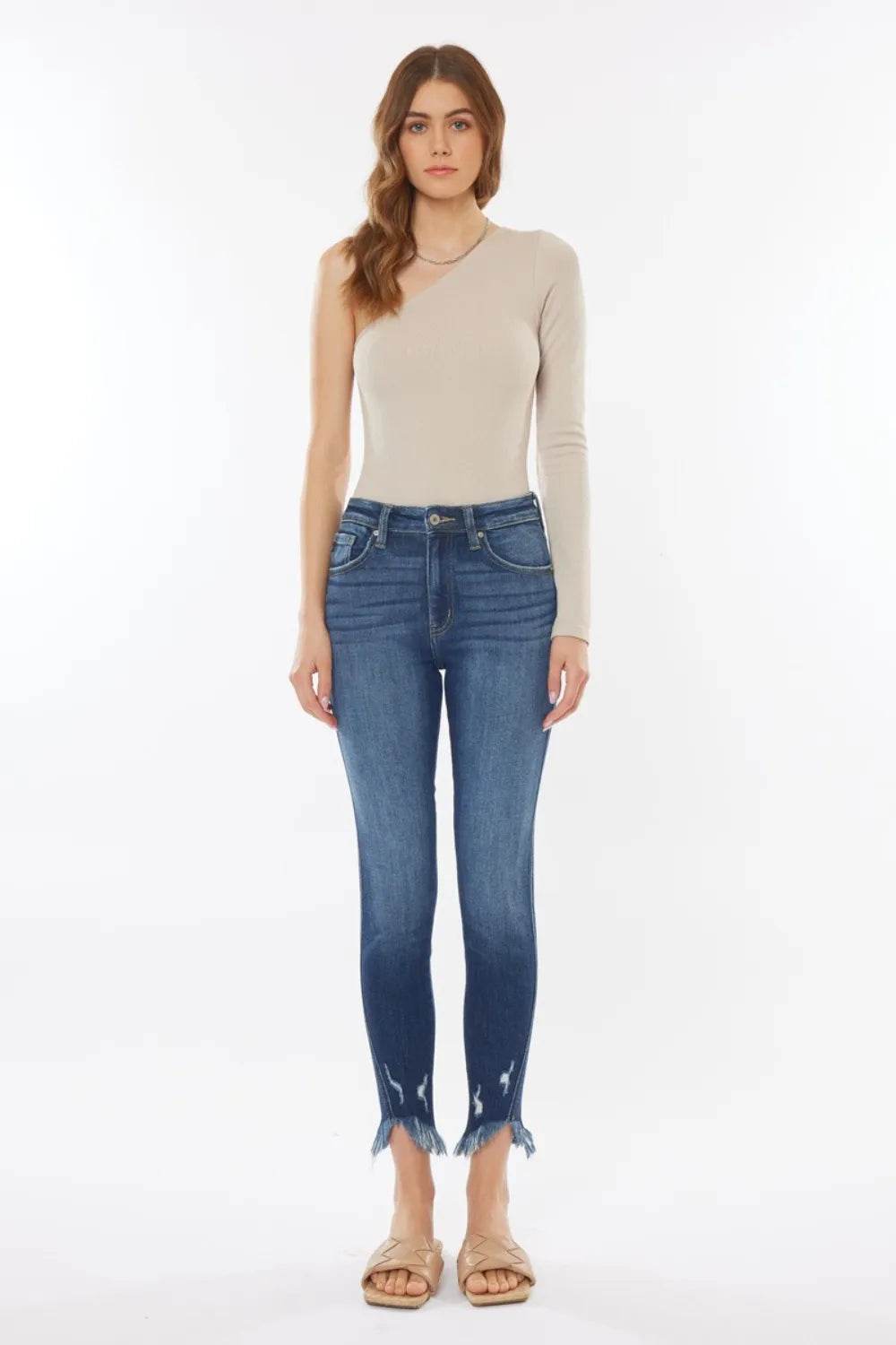Kancan Raw Hem High Waist Cropped Jeans Trendsi bd3d2221-816f-4720-96dc-a3634292ac1e-Max