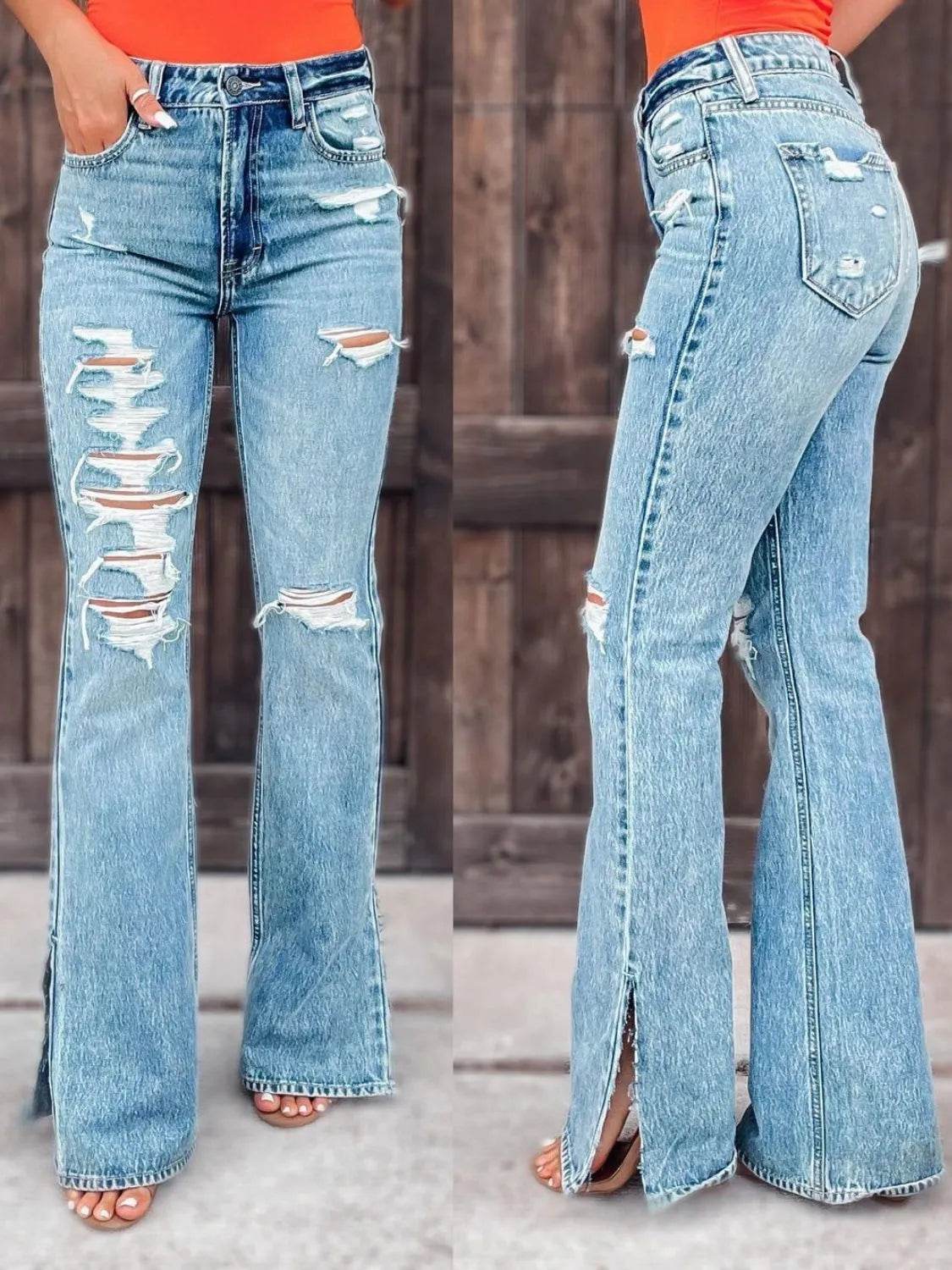 Distressed Slit Bootcut Jeans Light Trendsi bd41b569-5c80-4e16-b352-706e7f4b2f40-Max-Origin