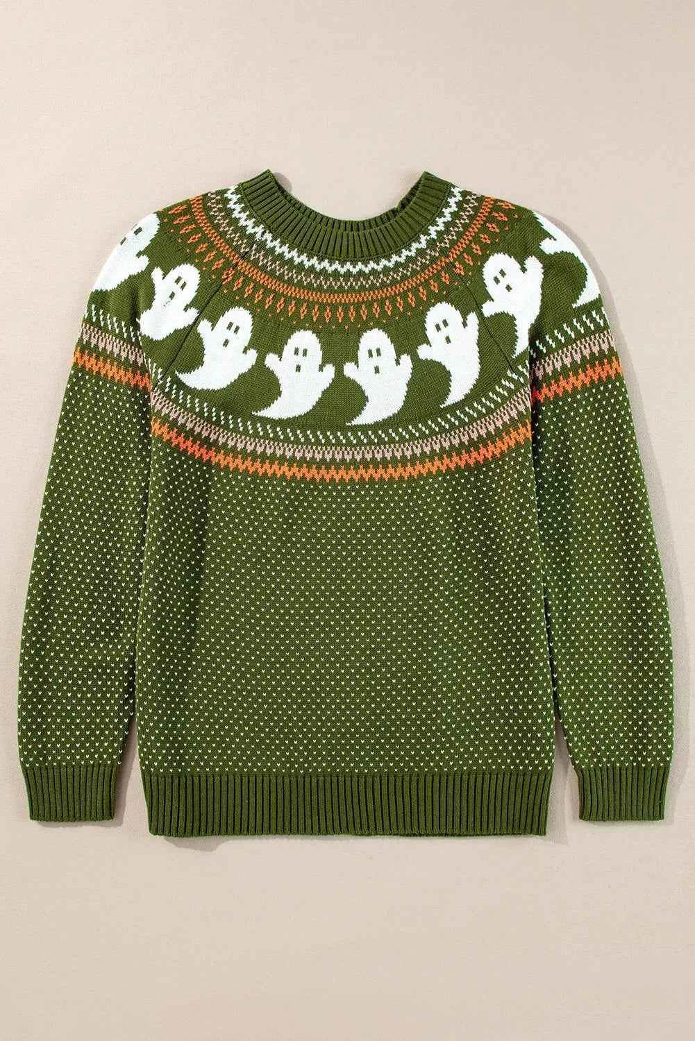 Ghost Round Neck Long Sleeve Sweater Trendsi bd750408-7449-4e75-a112-bff281b03701-Max