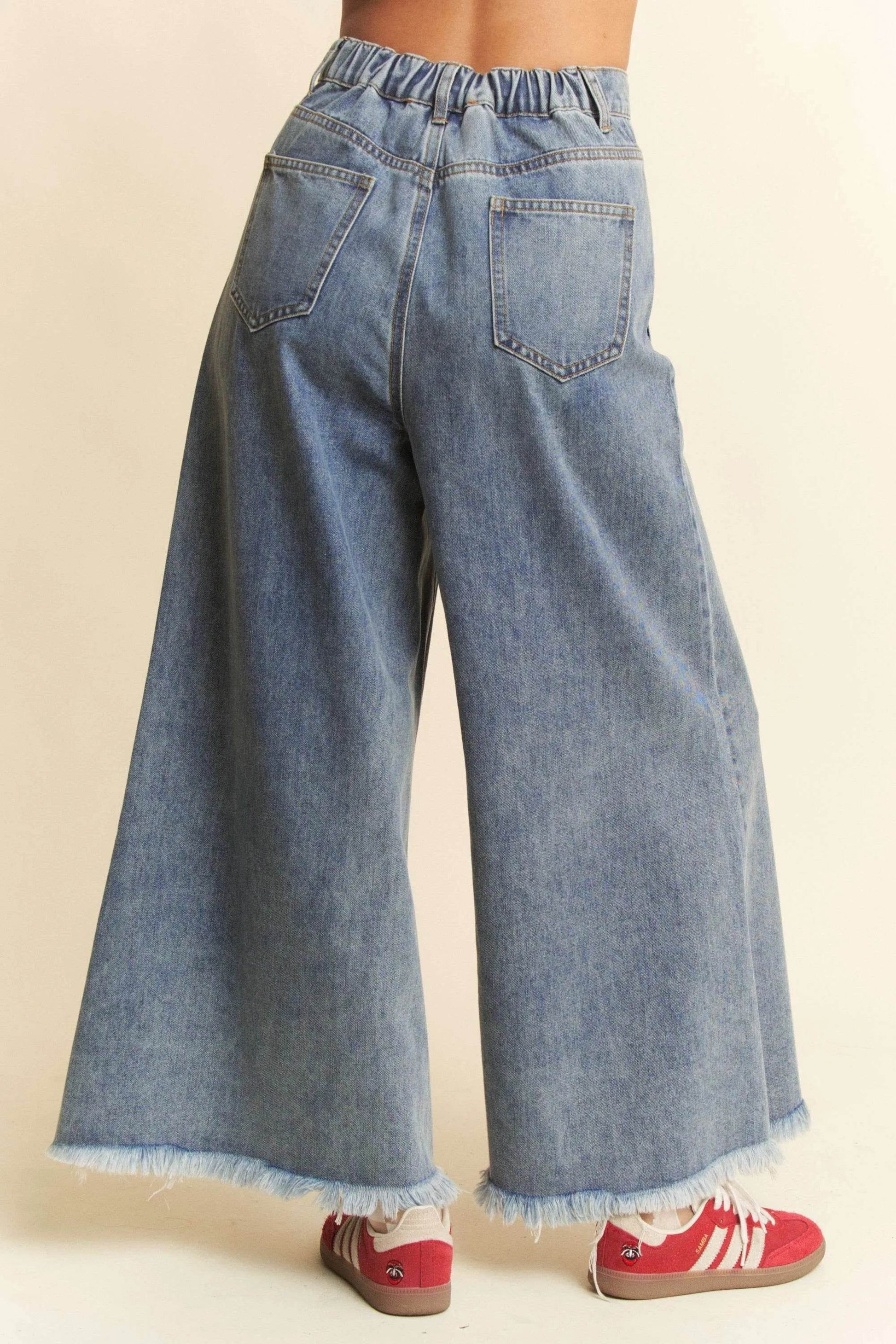 Davi & Dani Patch Pocket Wide Leg Culotte Jeans Trendsi bda3faaf14d542499350c3da380537ee-Max-Origin