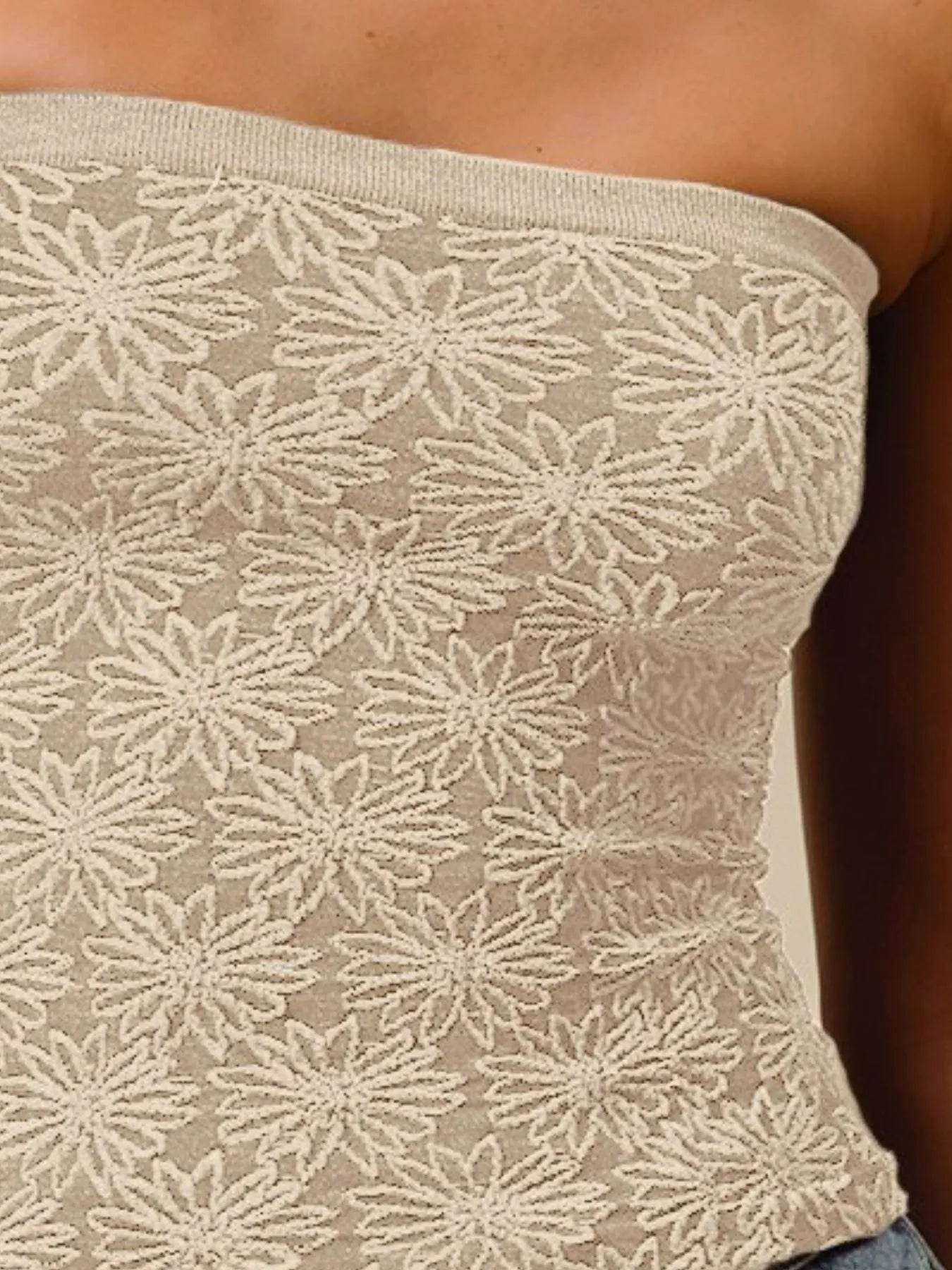 SO ME Jacquard Floral Two Tone Seamless Tube Top Trendsi bdae8afb-e17d-4e09-b78a-abb8a84937c2-Max-Origin