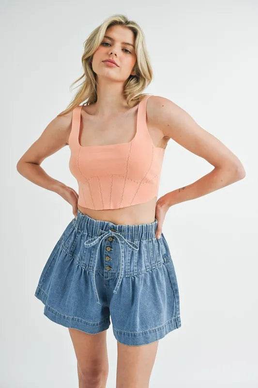 MABLE Corset Design Detail Crop Knit Top Trendsi be18b0e2bd9b418f8df0f2b901013843-Max-Origin